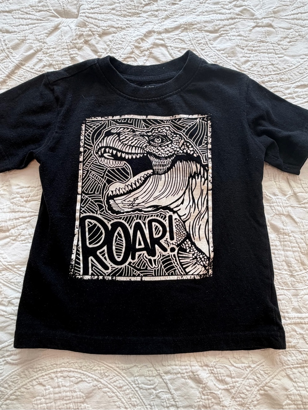 3 for$5✨Alex&Jack Kids Black 'Roar!' Dinosaur Graphic Tee, Size 6